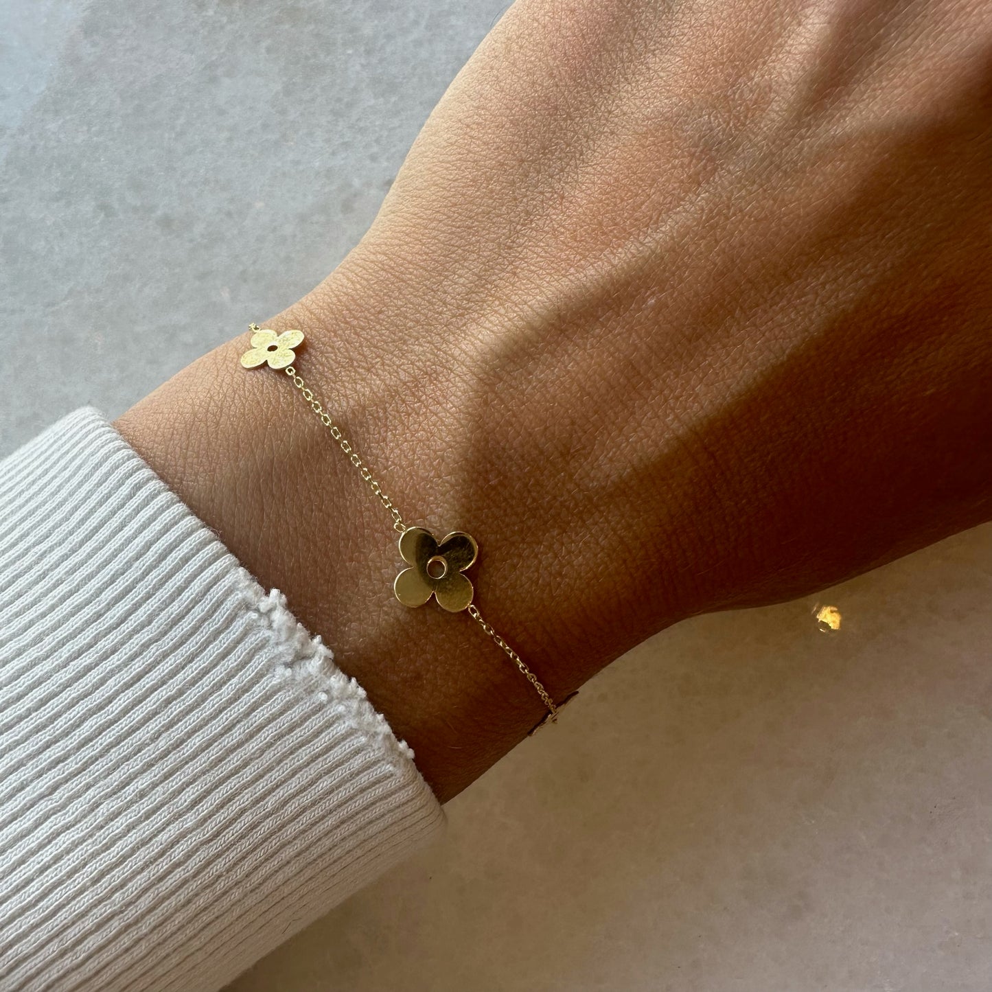 Gold 5 Clover Bracelet