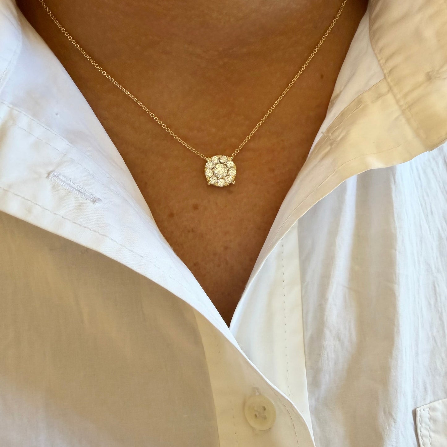 1 Carat Diamond Florette Necklace