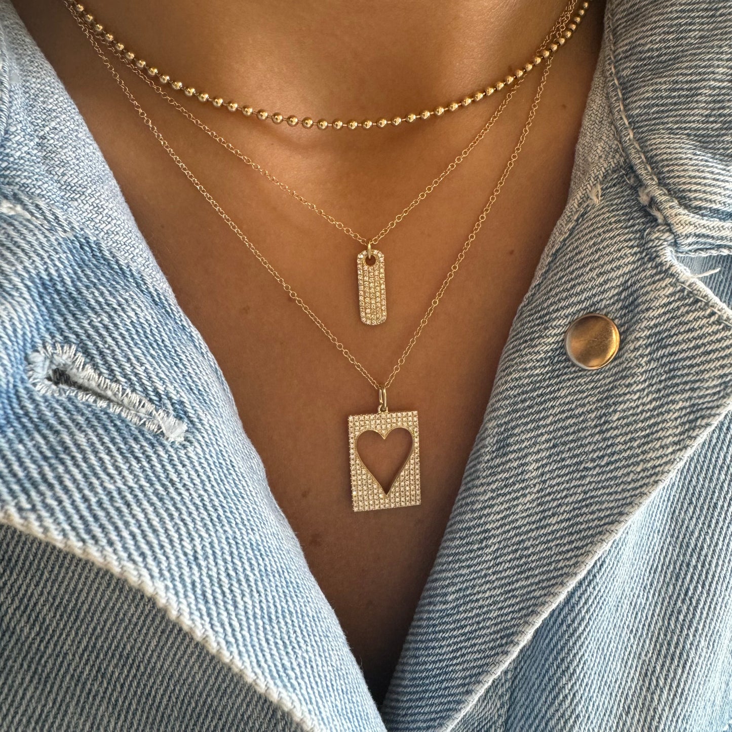 Diamond Cutout Heart Necklace