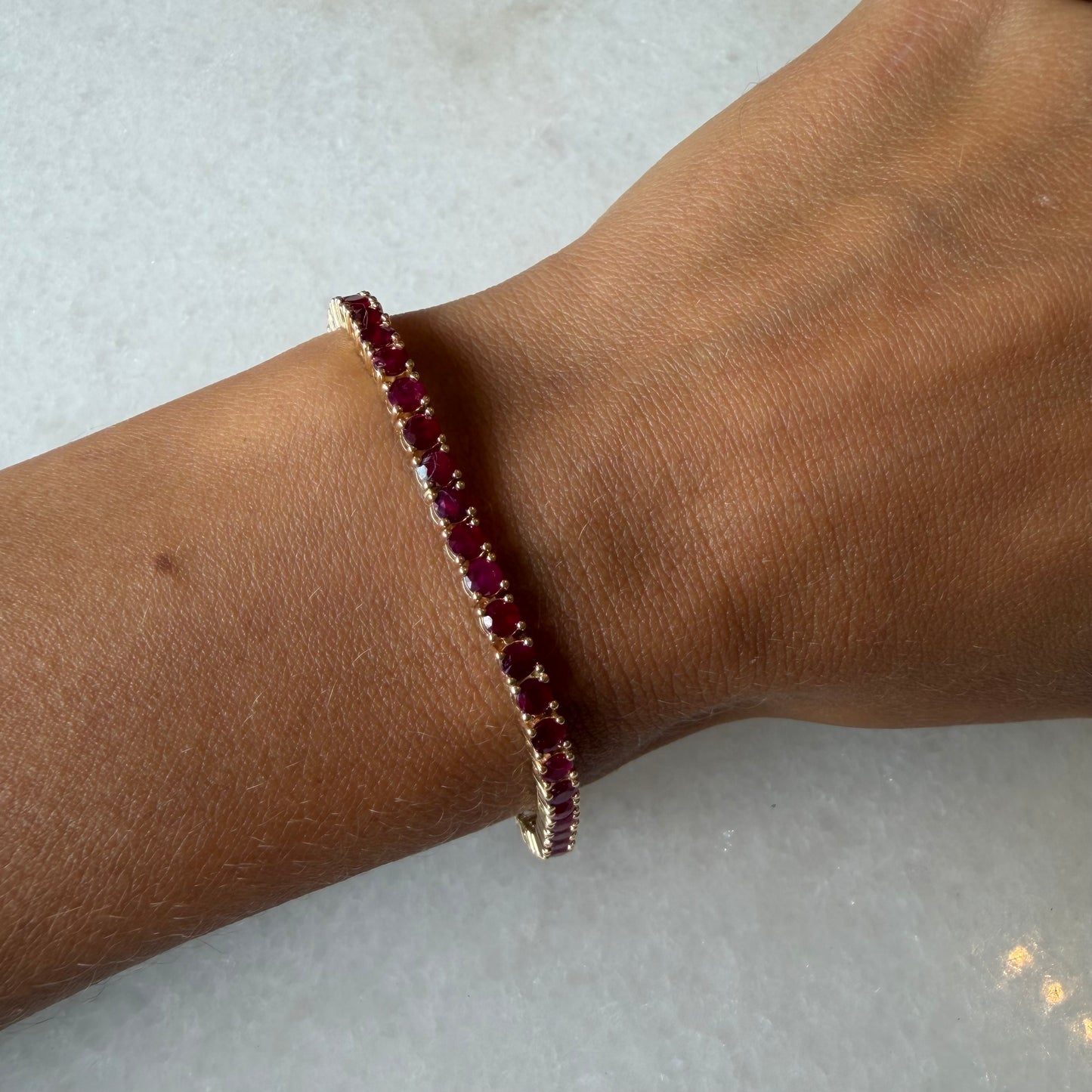 Ruby Tennis Bracelet