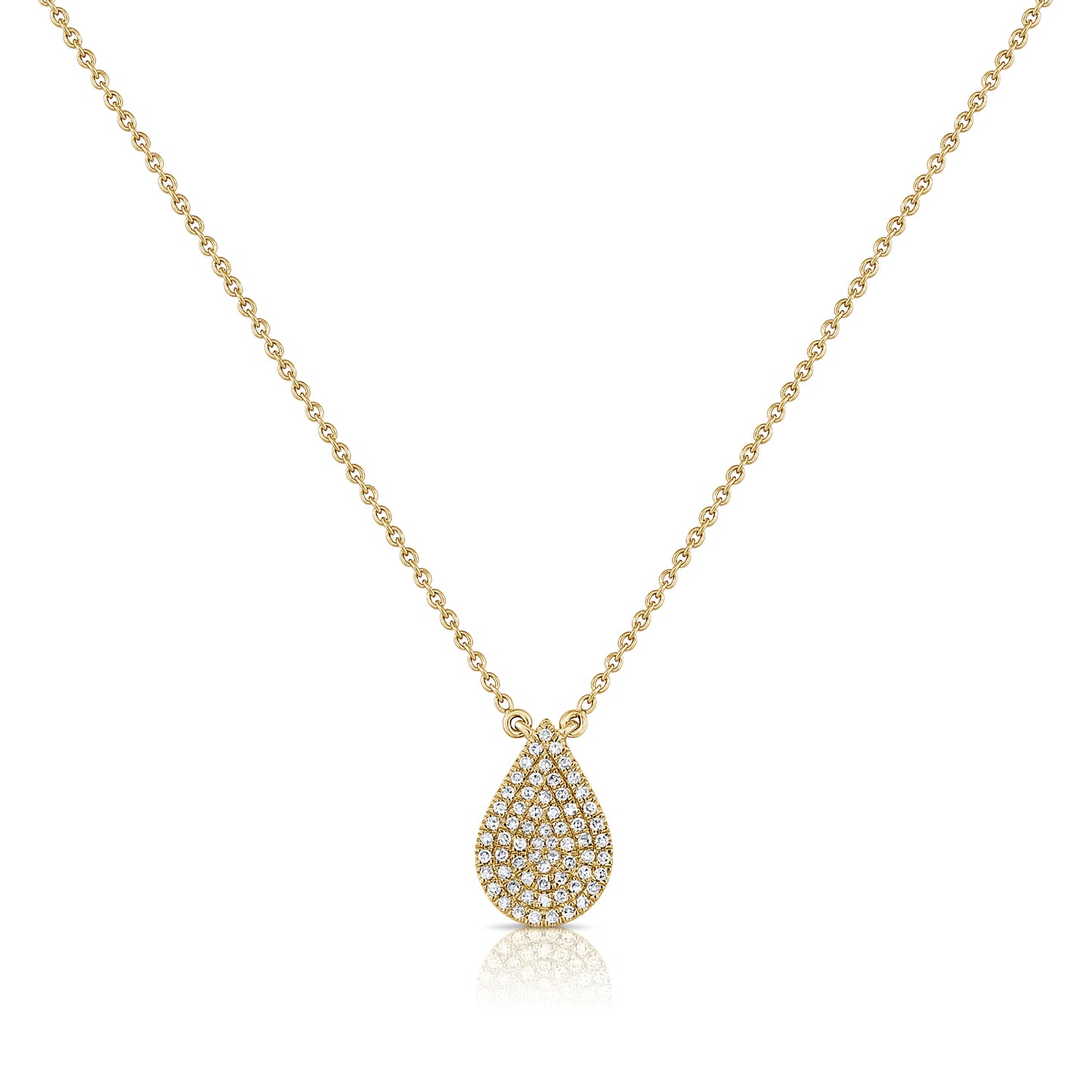 Pave Diamond Pear  Necklace