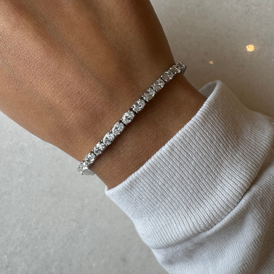 Oval Diamond Lab Grown Tennis Bracelet