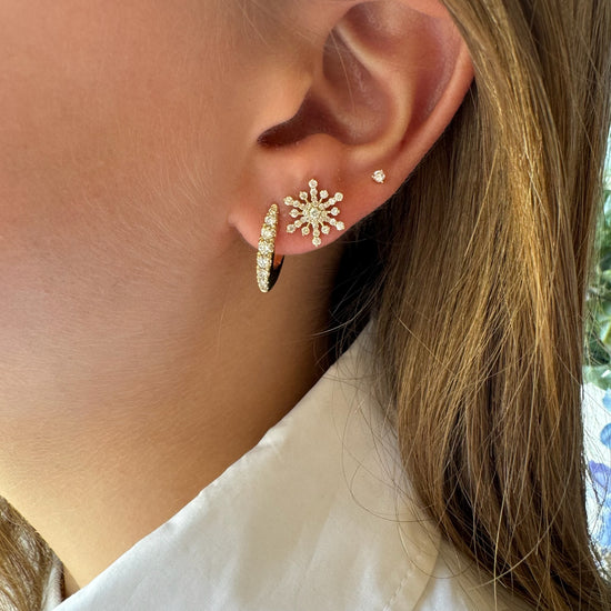 Large Diamond Starburst Earrings