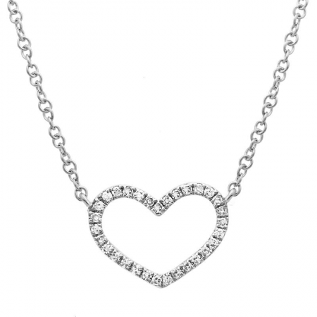 Open Heart Diamond Necklace