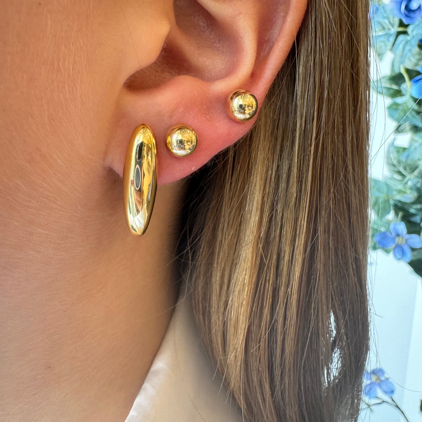 Long Gold Wrap Around Earrings