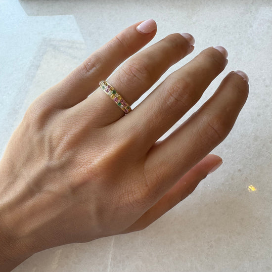 Stackable Rainbow Sapphire Rings