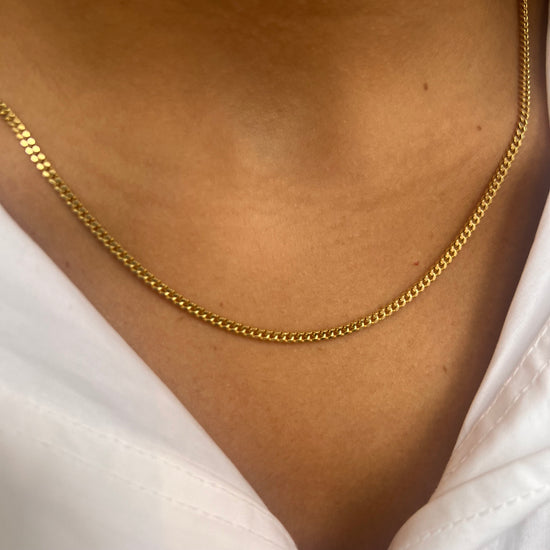 Jojo's Solid Cuban Chain Necklace, Medium - 2.3 mm