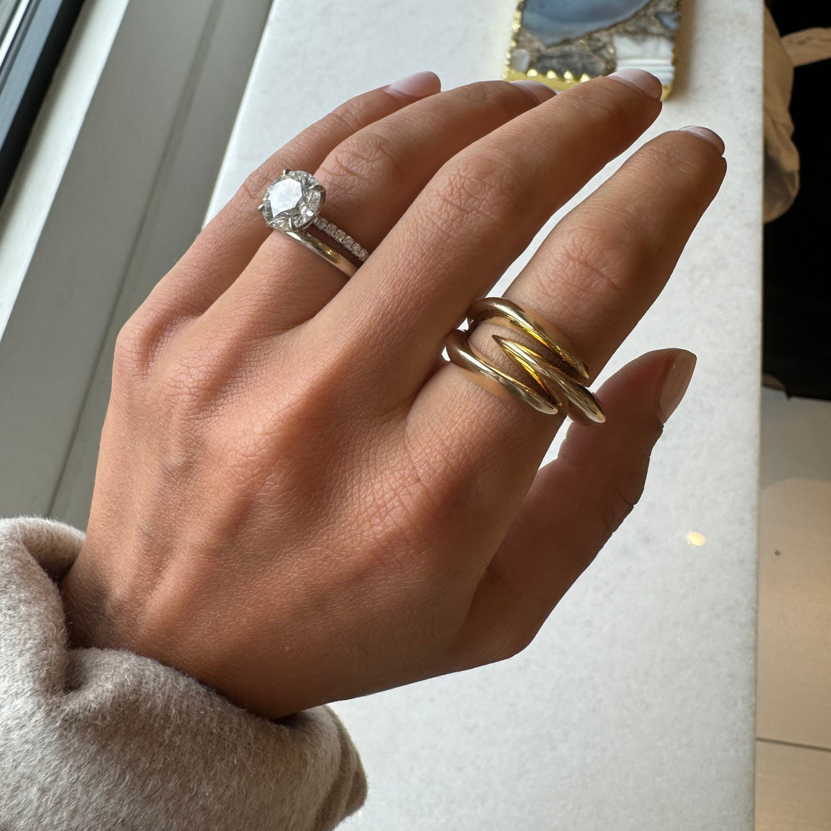 3 Row Wave Gold Ring – Velvet Box Jewels