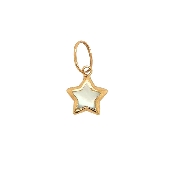 Puffed Mother of Pearl Star Charm