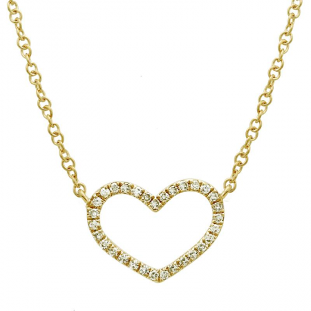 Open Heart Diamond Necklace