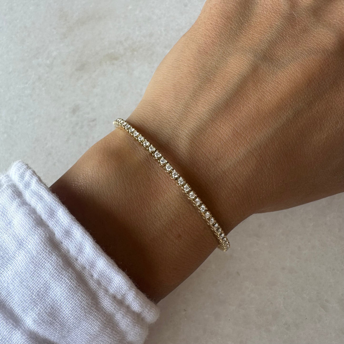 Diamond Flex Bangle W/ Push Clasp