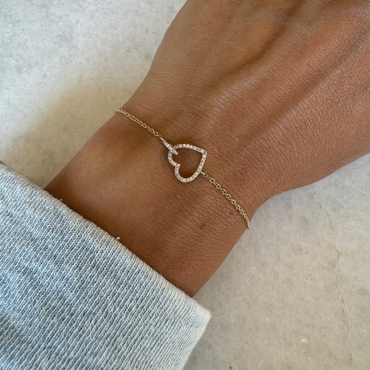 Open Interlocking Heart Bracelet