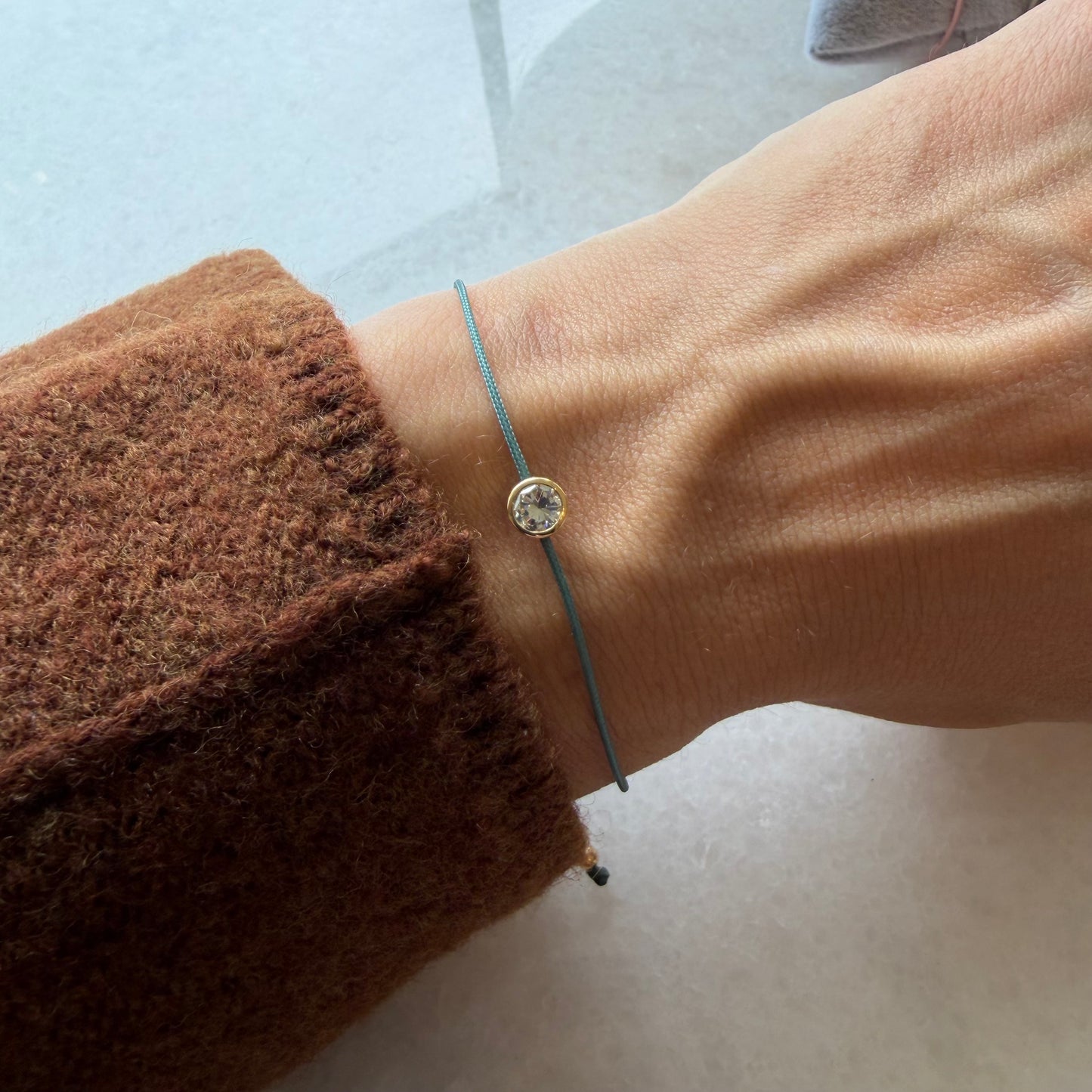 .20 Ct Yellow Bezel Diamond on Rope Bracelet