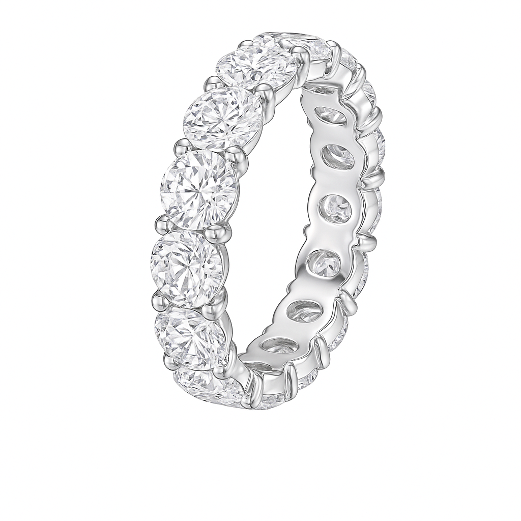 Lab Grown Round Diamond Eternity Band, 40 Pointers