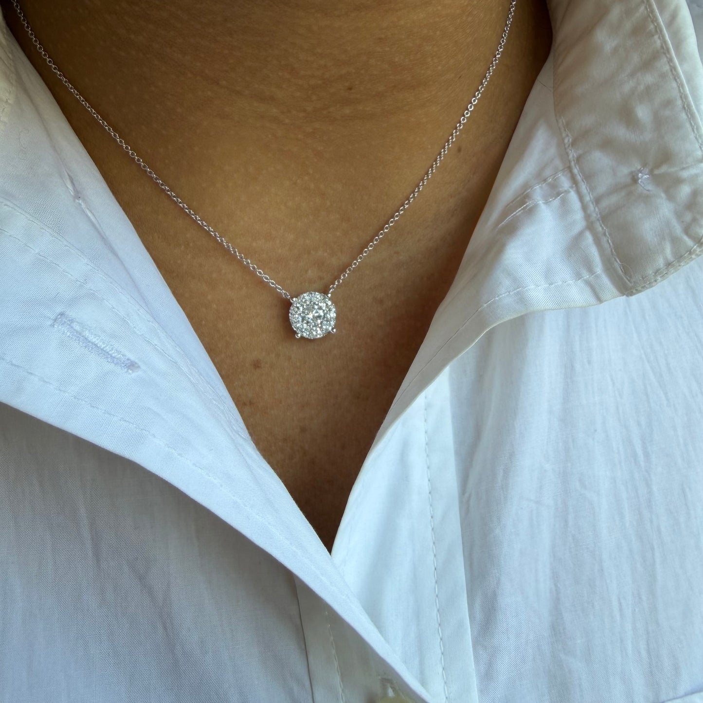 0.75 Carat Round Diamond Necklace