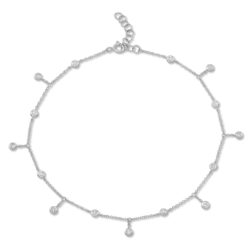 Diamond By The Yard & Hanging Bezel Anklet