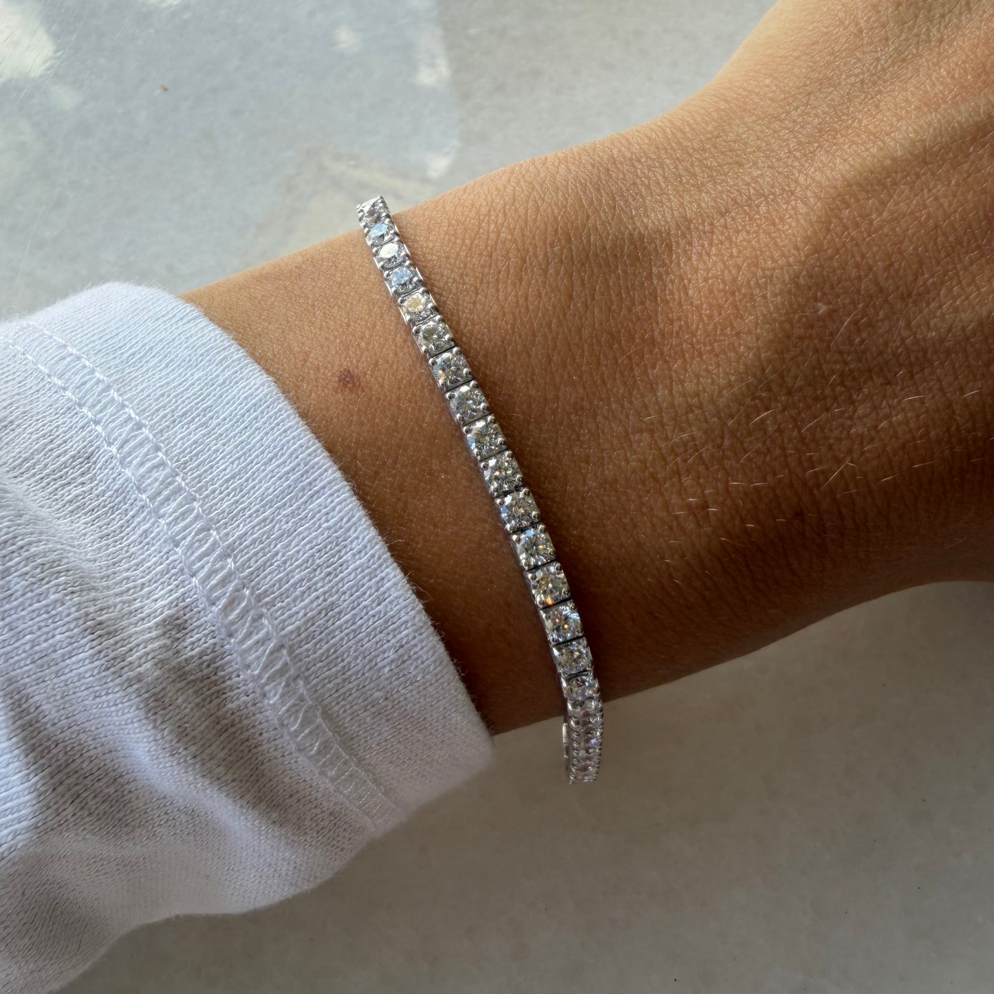 Lightweight Lab Grown Diamond Tennis Bracelet