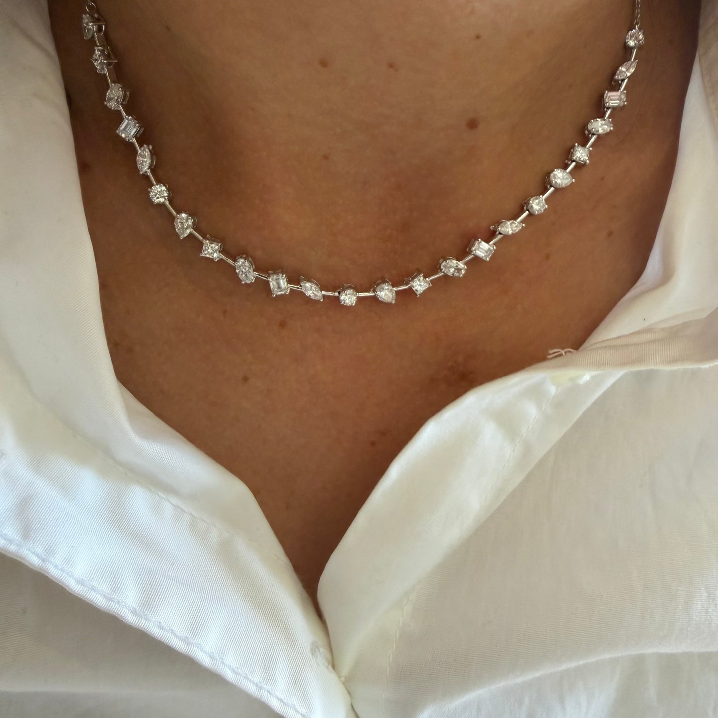 Partway Lab Diamond Mixed Shape Necklace