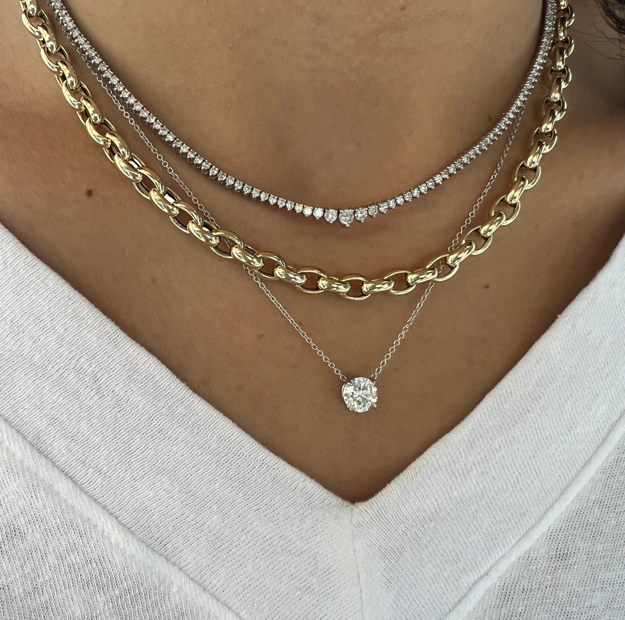 Load image into Gallery viewer, 6 mm Rolo Chain Necklace
