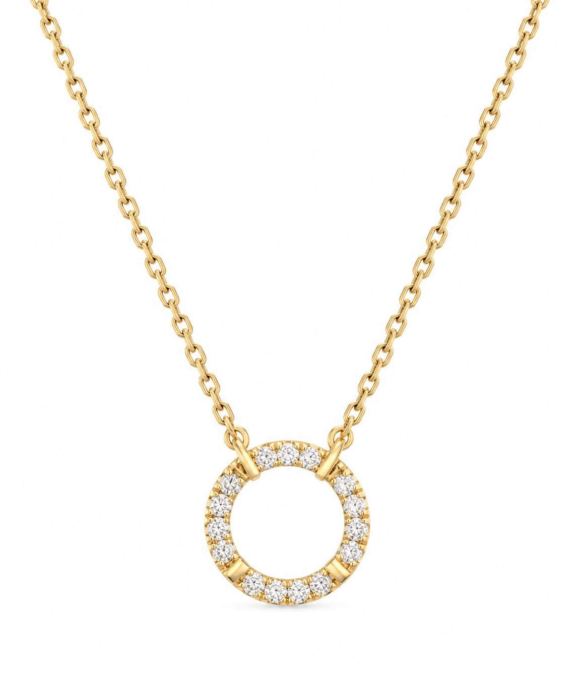 Chain Necklace With Double Sided Diamond Clasp