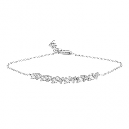 Mixed Diamond Shape On Chain Bracelet