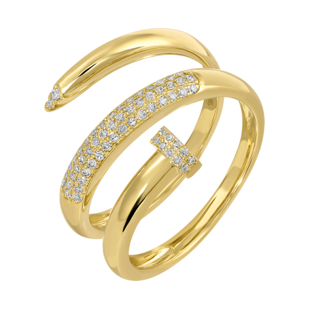 Diamond Nail Wrap Ring
