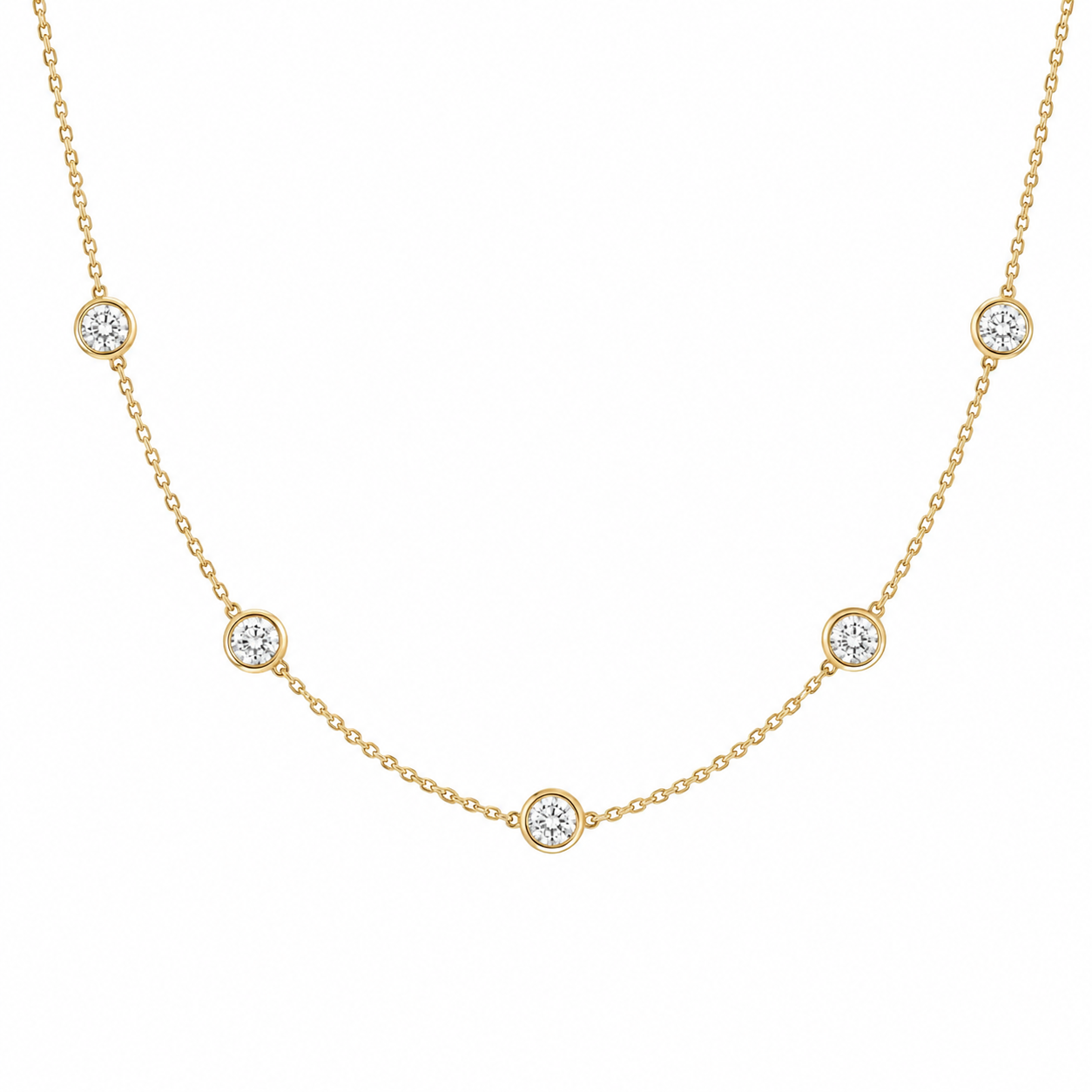 1.5 Carat Diamond By the Yard Necklace