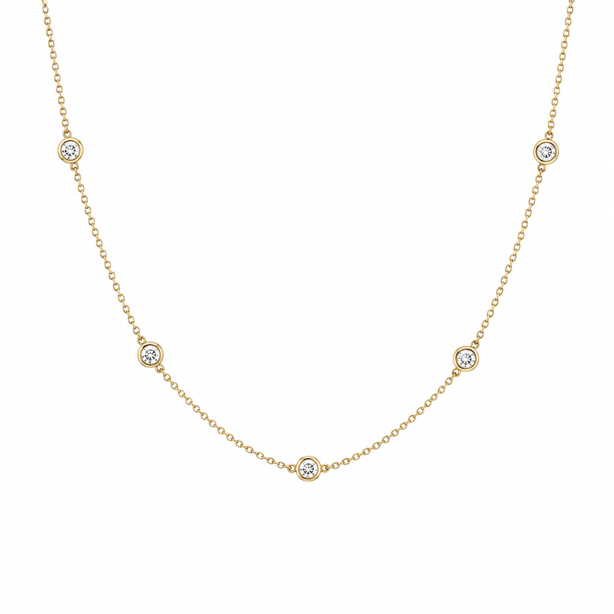 0.25 Carat Diamond By the Yard Necklace