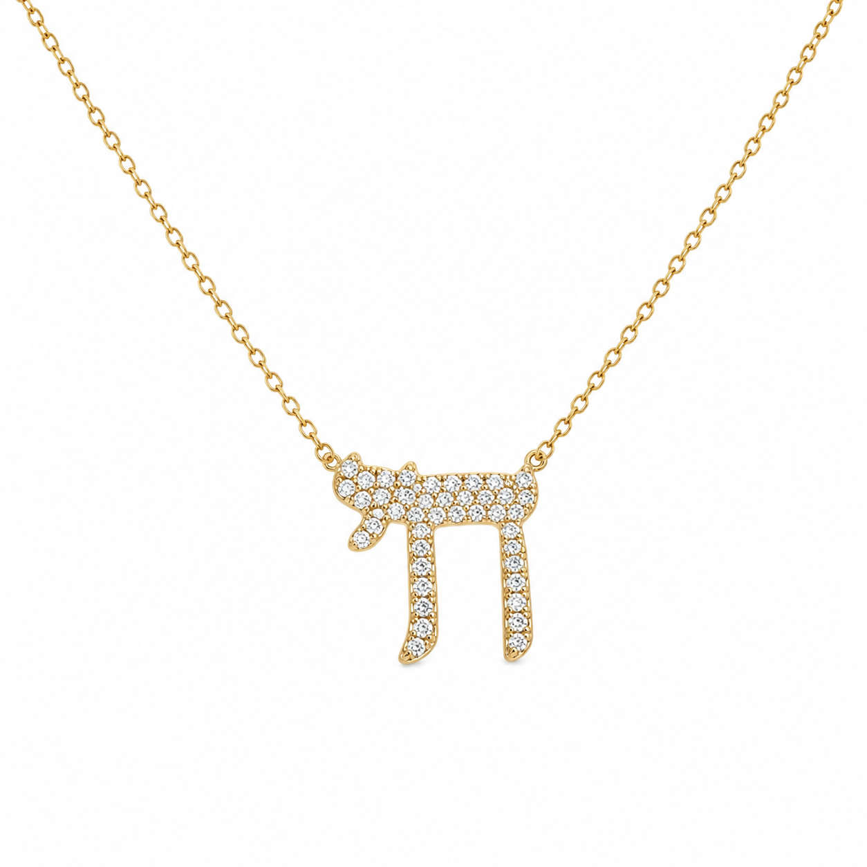 Lab Diamond Chai Necklace