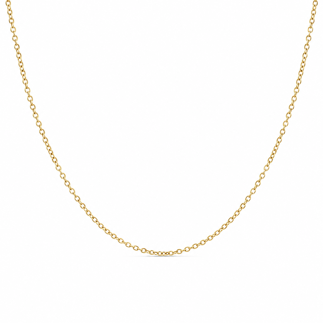 Classic Gold Cable Chain Necklace, 2.2 Grams