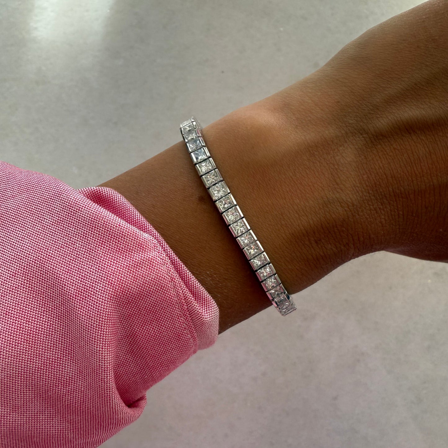 Estate Princess Cut Tennis Bracelet