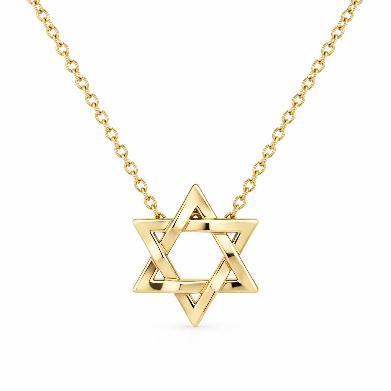 Small Wavy Magen David Necklace