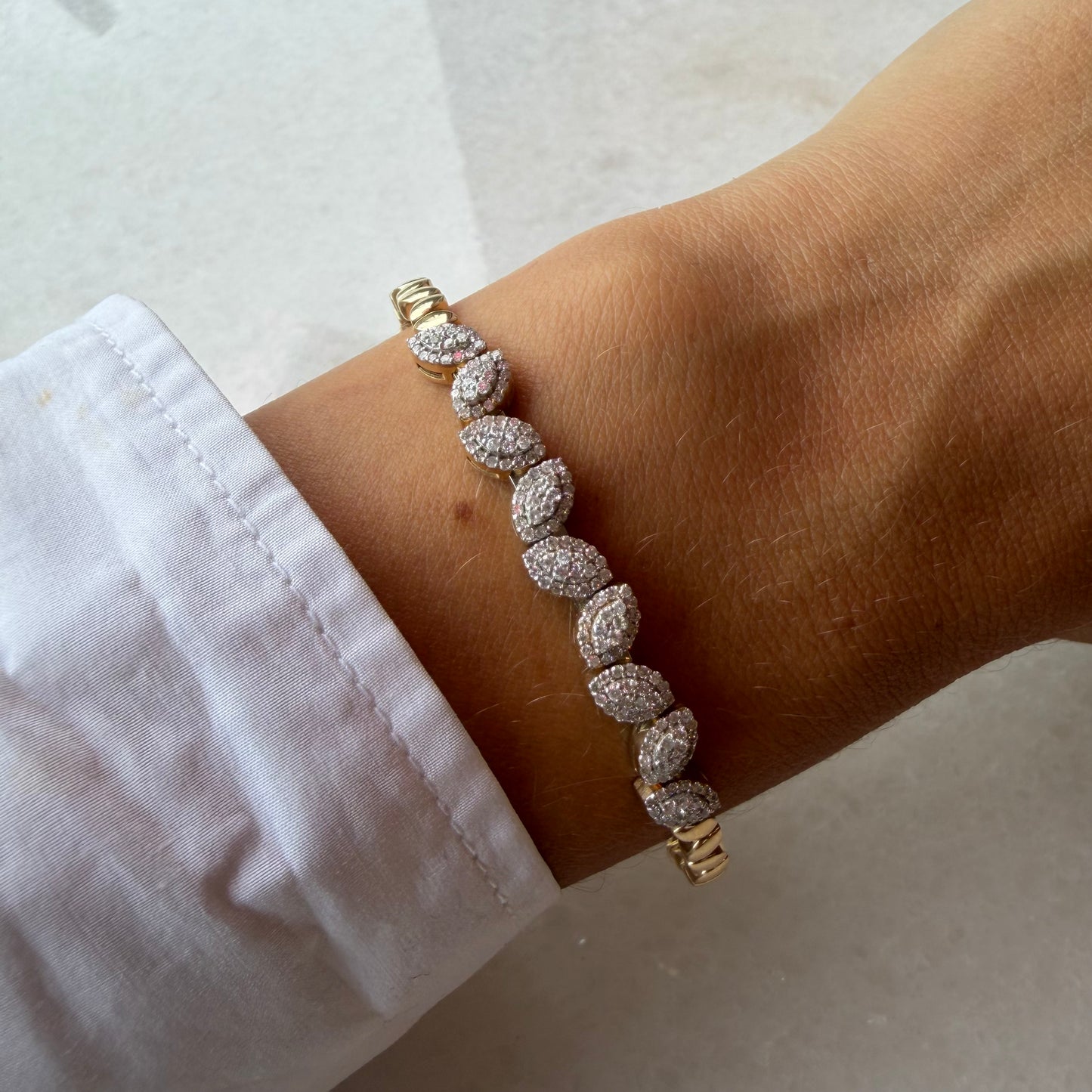 Marquee Gold & Diamond Chain Bracelet