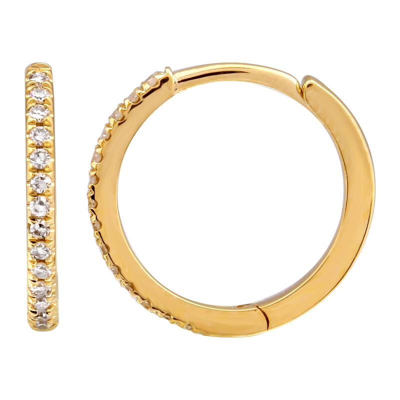 12MM Diamond Huggies