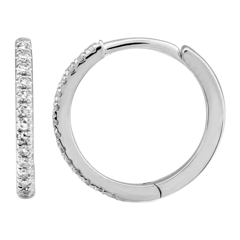 12MM Diamond Huggies