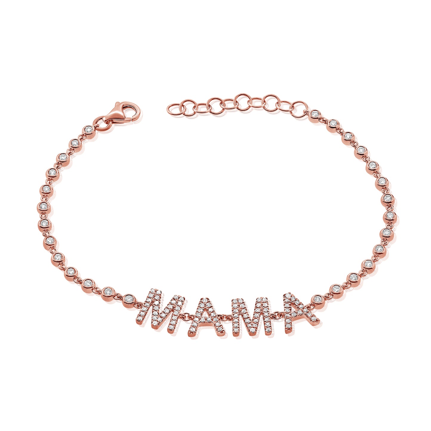 Diamond Mama On Bezel Diamond Bracelet