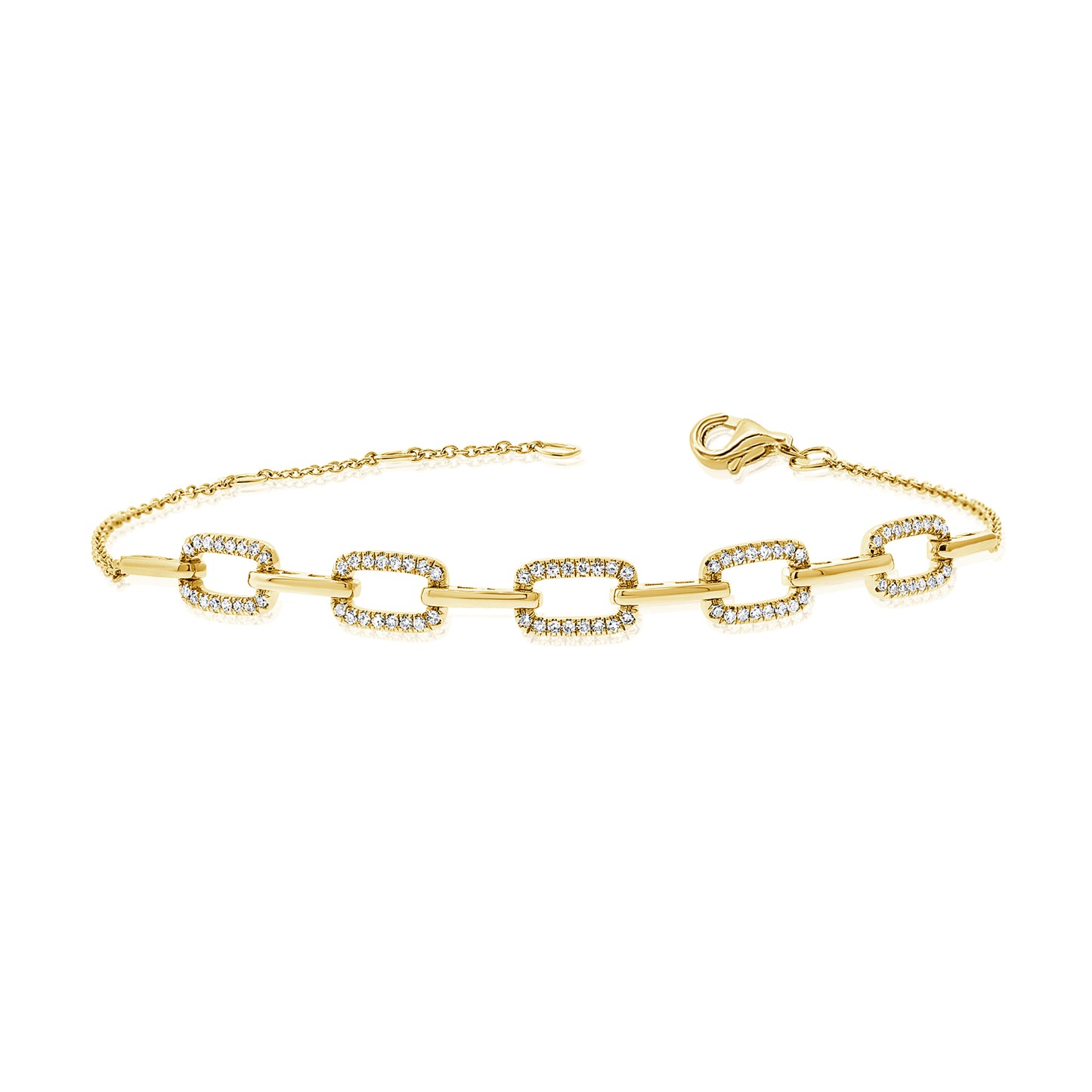Diamond Link On Chain Bracelet