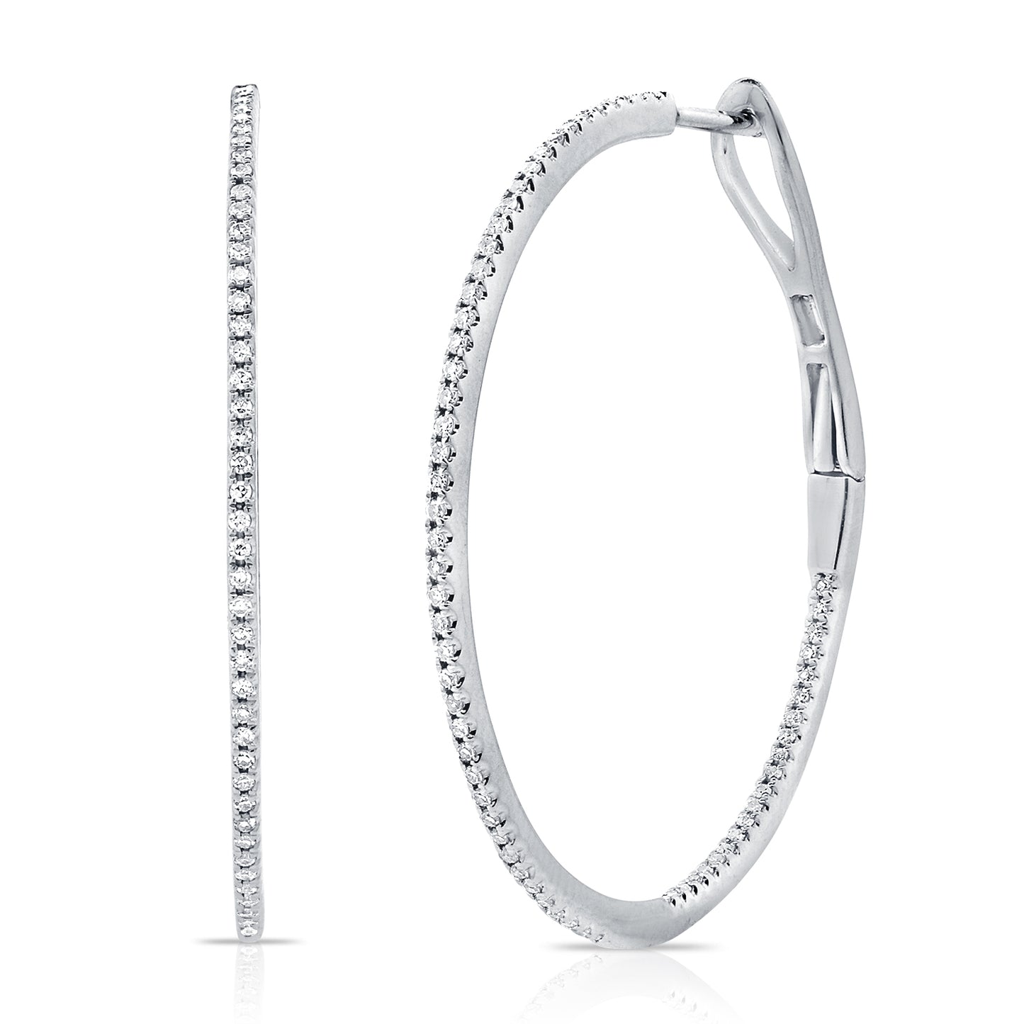 1 1/4" Inch Diamond Hoops