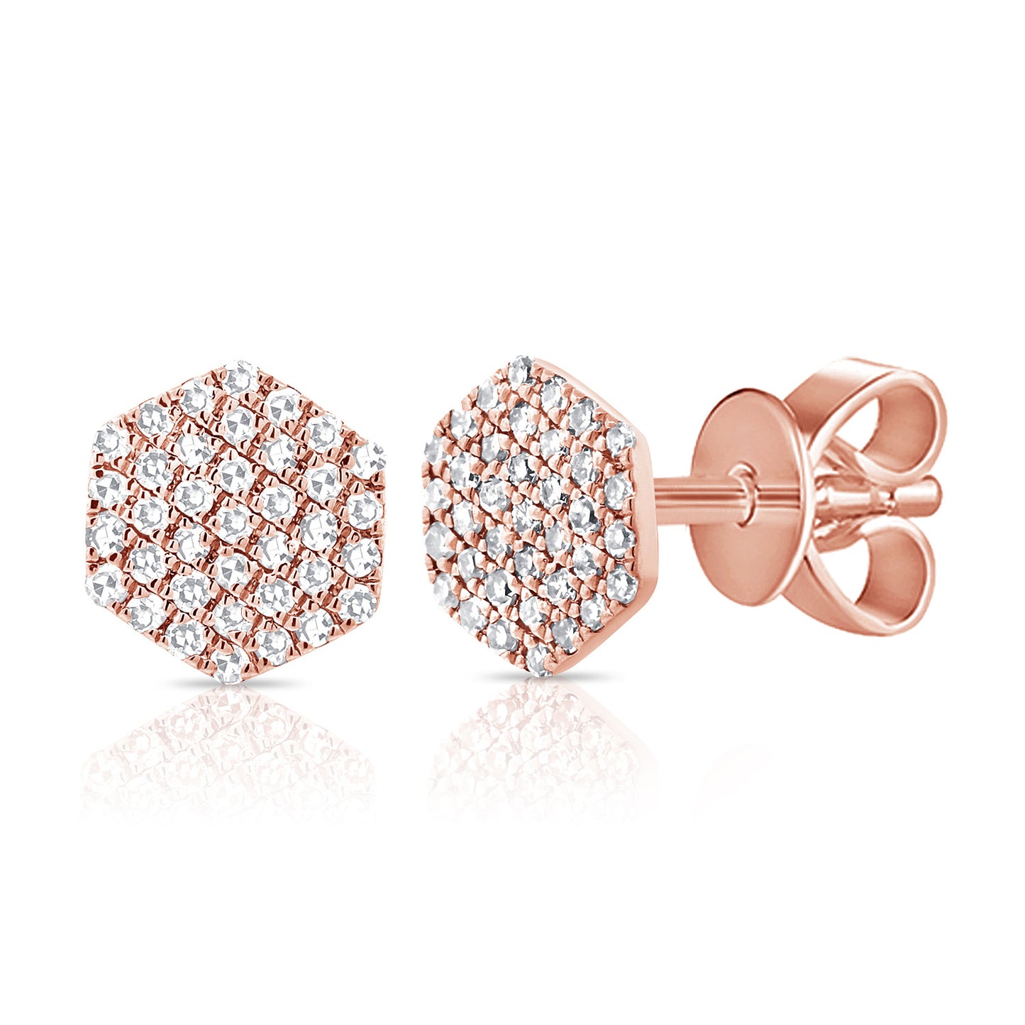 Diamond Hexagon Earrings