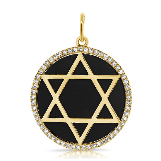 Diamond & Colored Stone Magen David Charm