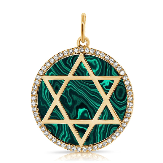 Diamond & Colored Stone Magen David Charm