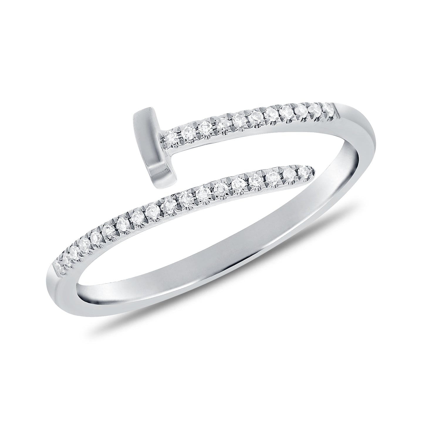 Load image into Gallery viewer, Open Diamond Nail Ring
