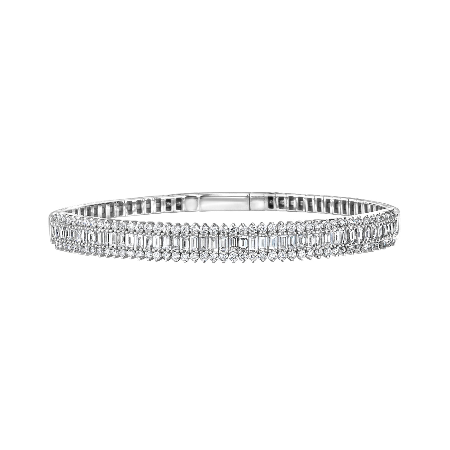 Baguette & Pear Diamond Flex Bangle
