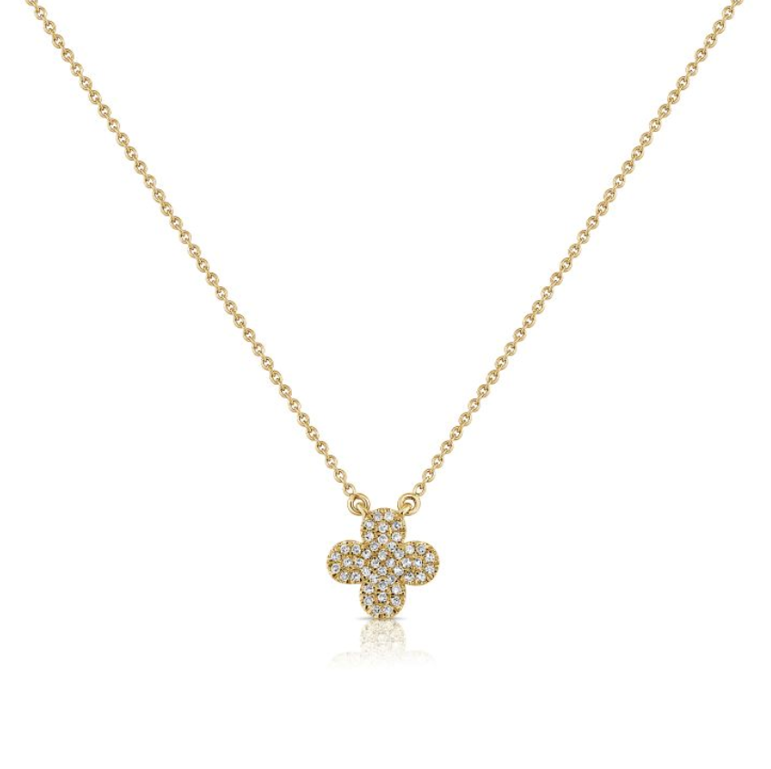 Diamond Clover Pendent Necklace
