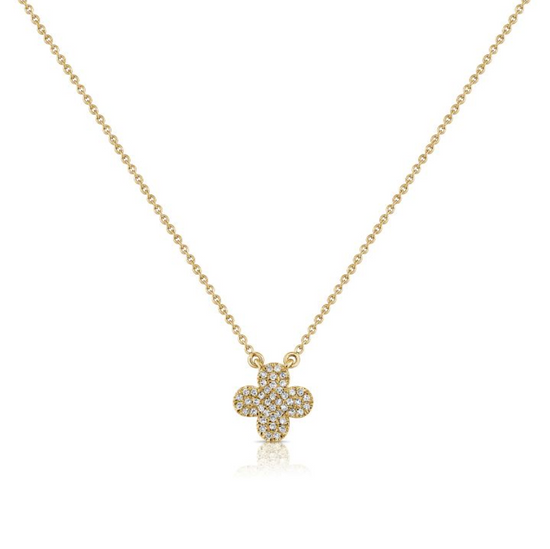 Diamond Clover Pendent Necklace