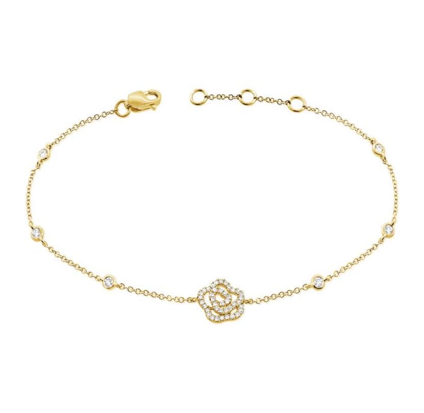 Camellia Diamond by The Yard Flower Bracelet