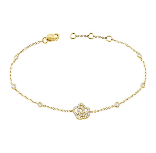 Camellia Diamond by The Yard Flower Bracelet