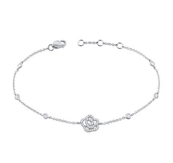 Camellia Diamond by The Yard Flower Bracelet