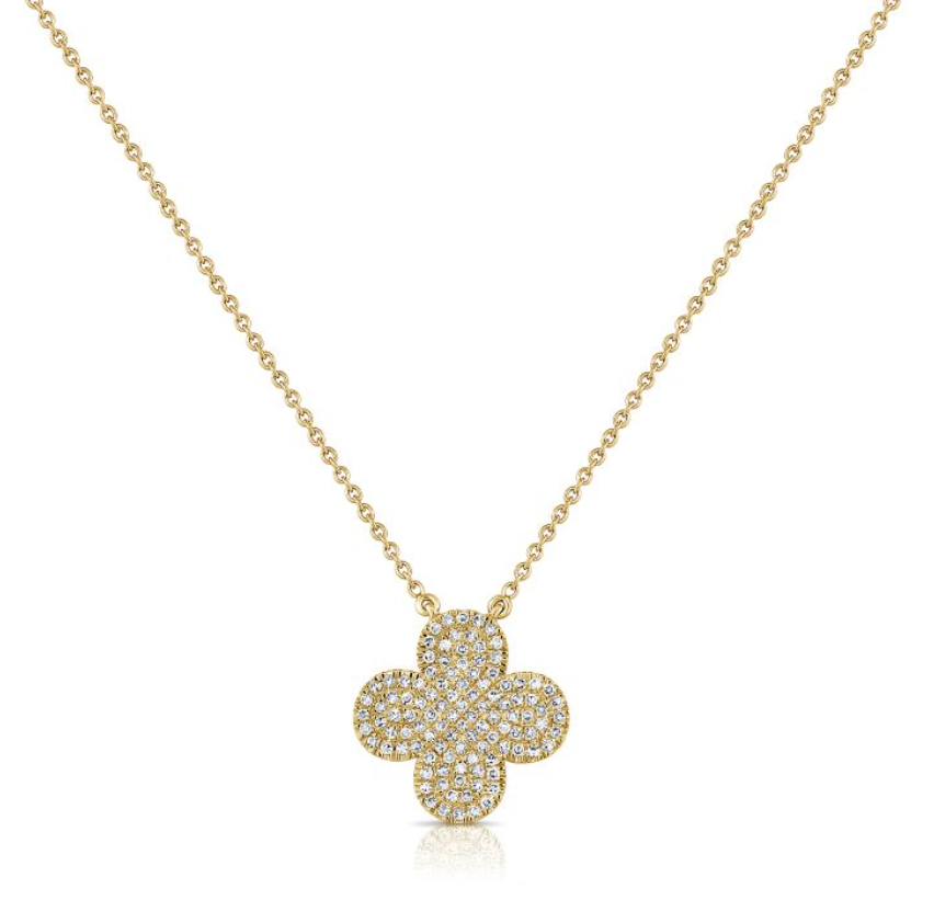 Diamond Clover Pendent Necklace