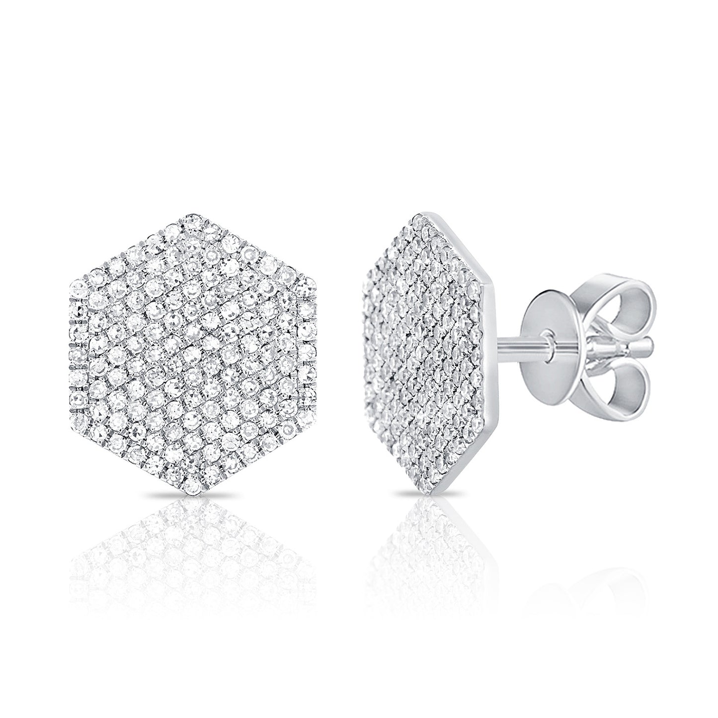 Diamond Hexagon Earrings